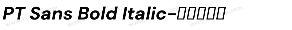 PT Sans Bold Italic字体转换